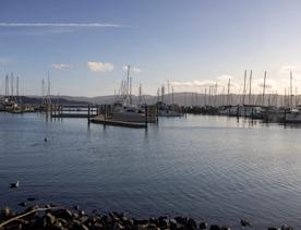 The screen location of Seaview Marina, with hundreds of boats berthed in the seaport.