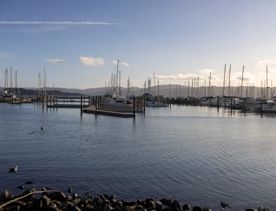 The screen location of Seaview Marina, with hundreds of boats berthed in the seaport.