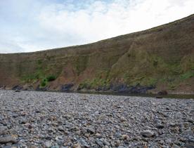 The screen location of Te Mārua  cliffs, where a river flows against vertical cliffs on the foothills of the Remutaka Range.