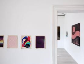 An exhibition on display at McLeavey Gallery, an art gallery located on Cuba Street in Te Aro, Wellington.