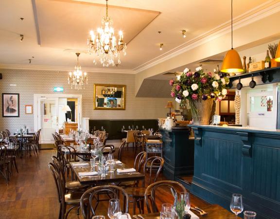 Inside Union Square Bar & Bistro, at The Martinborough Hotel, Wairarapa.