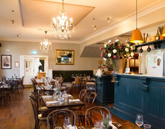 Inside Union Square Bar & Bistro, at The Martinborough Hotel, Wairarapa.