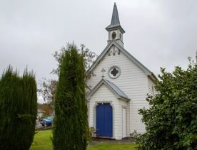 The screen location of Greytown, a historic small town featuring Victorian buildings,  stables, colonial cottages, and rural landscapes surrounding.