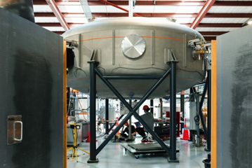 A reactor inside the OpenStar Technologies warehouse.