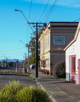 The small, charming town of Featherston for a screen location. With the backdrop of the Remutaka Range and 19th-century buildings.