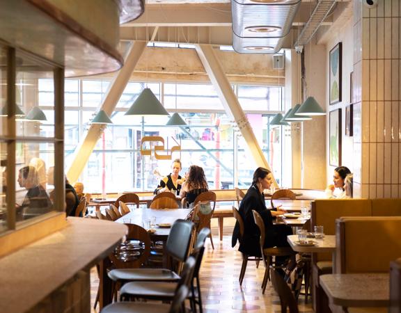 The interior of Kisa, a Mediterranean restaurant on Cuba Street in Te Aro, Wellington.