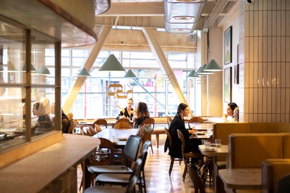 The interior of Kisa, a Mediterranean restaurant on Cuba Street in Te Aro, Wellington.