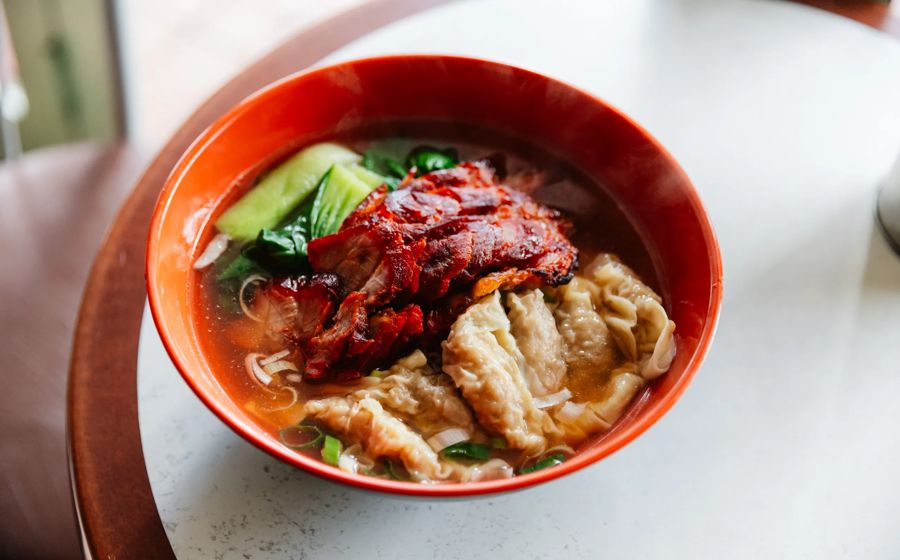 BBQ pork wonton noodle soup at KC Cafe