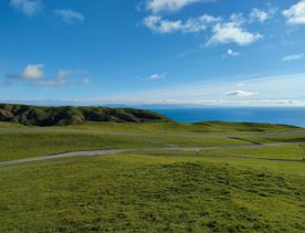 A short drive from the city is a stunning venue. Perched on a rugged coastline, it has sweeping views over the Cook Strait and the South Island.