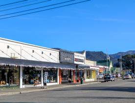 The small, charming town of Featherston for a screen location. With the backdrop of the Remutaka Range and 19th-century buildings.