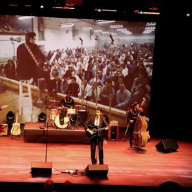 The Johnny Cash & June Carter Show perform live on stage.