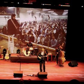The Johnny Cash & June Carter Show perform live on stage.