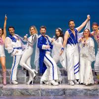 Cast of Mamma Mia! 2025 musical.