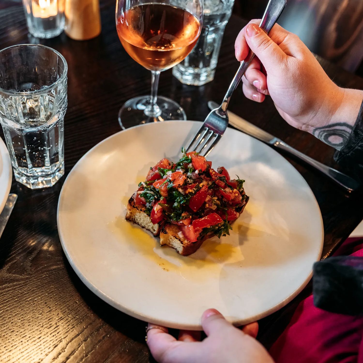 A close up of a meal served at Capitol Restaurant.