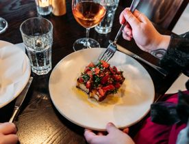A close up of a meal served at Capitol Restaurant.