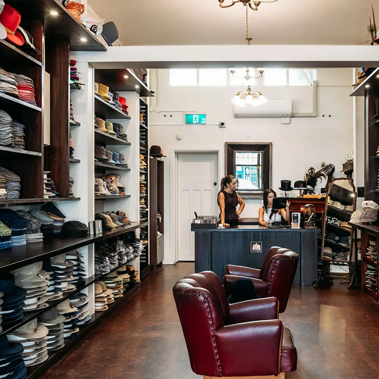Interior of Hatlantis by Hills Hat, hat store in Petone.
