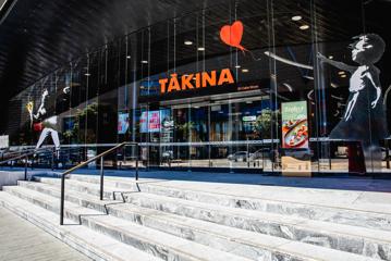 The entrance to Tākina on Cable Street, gives access to the Wellington isite.