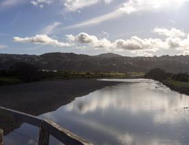 Ava railway bridge crossing over Hutt River