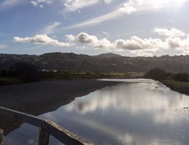 Ava railway bridge crossing over Hutt River