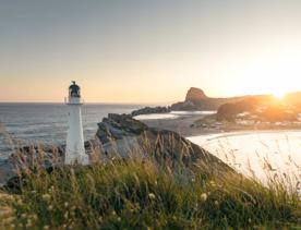 Castlepoint Lighthouse at dawn.