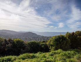 The Wrights Hill Fortress screen location, located in Karori overlooking Wellington from an old gun emplacement. The location includes historic monuments, underground landmarks, and tunnels.