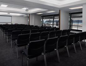 A conference room in Rydges overlooking the Wellington airport.