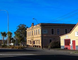 The small, charming town of Featherston for a screen location. With the backdrop of the Remutaka Range and 19th-century buildings.
