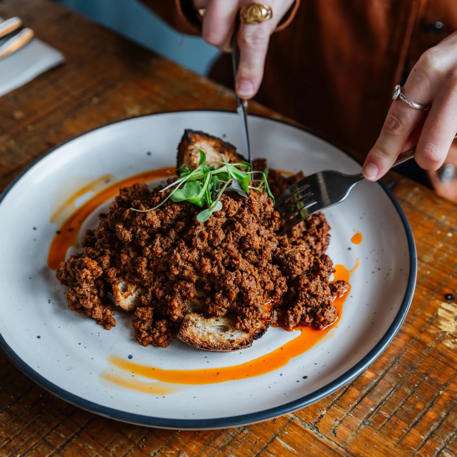 Mince on toast.