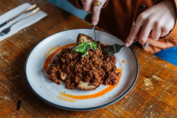 Mince on toast.