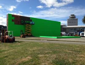 The backlot for ‘Ghost in the Shell’, filmed at Avalon Studios.