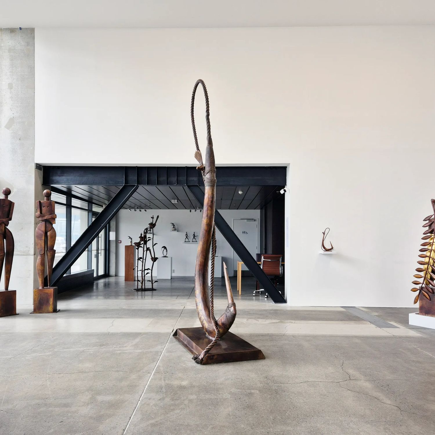Various bronze sculptures are on display inside the James Blackie Gallery.