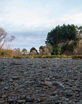 The screen location of Te Mārua  cliffs, where a river flows against vertical cliffs on the foothills of the Remutaka Range.