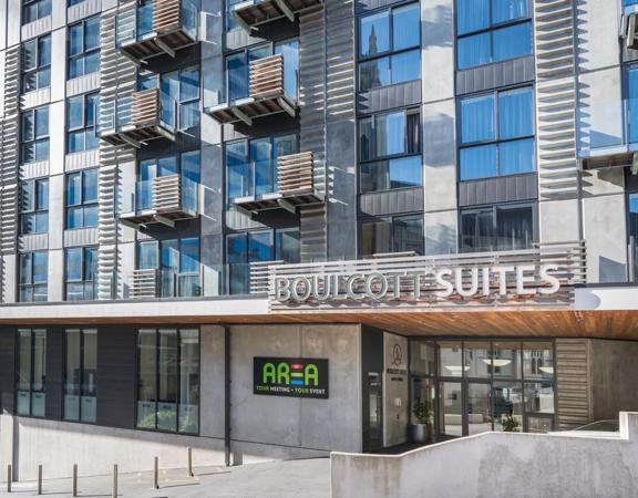 Exterior image of Boulcott suites, where AREA events occupies the ground floor.