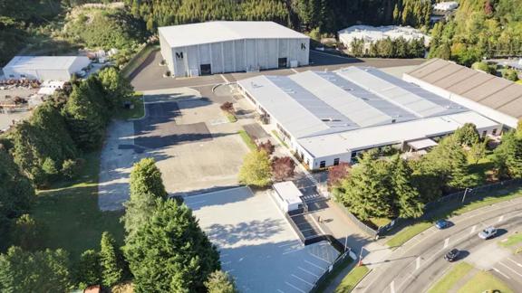 Aerial shot of Lane Street Studios in Upper Hutt.