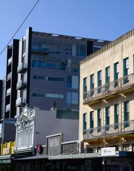 Cuba streets 19th and 20th century art deco buildings along the street.
