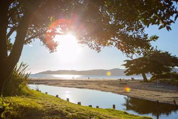 Raumati Beach in Paraparaumu New Zealand.