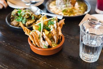 Close up of food at Chaat street.