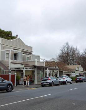 The screen location of Greytown, a historic small town featuring Victorian buildings,  stables, colonial cottages, and rural landscapes surrounding.