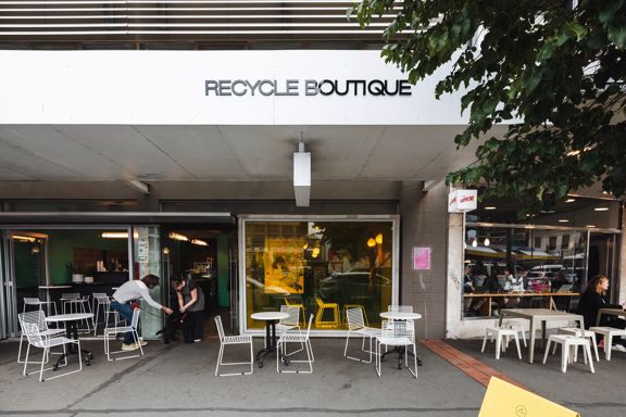 Exterior of Recycle Boutique on Ghuznee Street.
