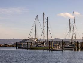 The screen location of Seaview Marina, with hundreds of boats berthed in the seaport.