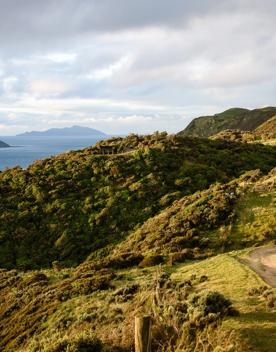 A short drive from the city is a stunning venue. Perched on a rugged coastline, it has sweeping views over the Cook Strait and the South Island.