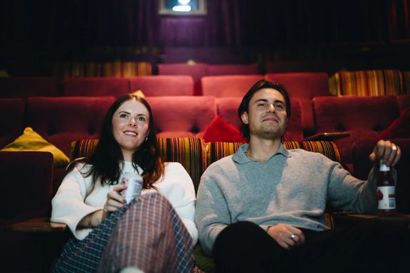 A couple watches a film at Light House Cinema.