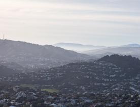 The Wrights Hill Fortress screen location, located in Karori overlooking Wellington from an old gun emplacement. The location includes historic monuments, underground landmarks, and tunnels.