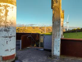 The screen location of West Wind Farm and Mākara Bunker at sunset, with 360 views of Wellington and the wind farm, as well as the historic fort Opau.