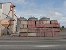 Ngaumututawa Road Grain Store, an industrial setting in a countryside suburb of Masterton.