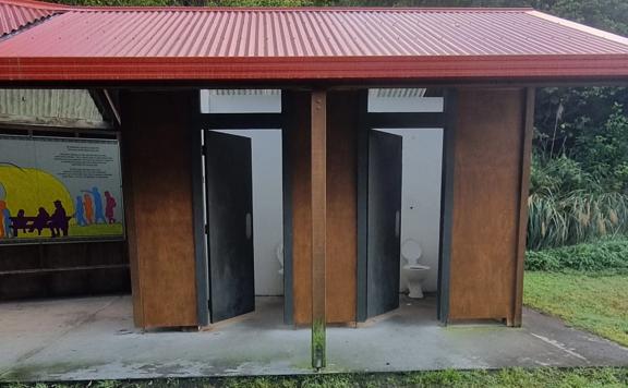 Toilet building at Tararua Forest Park.