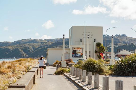 The exterior of the Petone Settlers Museum, a museum located in the Wellington Provincial Centennial Memorial, a historic building in Petone, Lower Hutt, New Zealand.