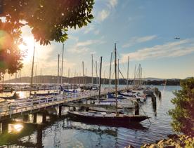 Evans Bay Marina, at the south end of Evans Bay in Wellington Harbour, the marina provides spectacular views of the bay.