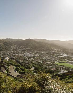 A lookout at the top of Wrights Hill Fortress, looking north over the suburb of Karori. The Mākara Wind Farm can be seen to the left.

04 / 04

Gun Emplacement No.1 at Wrights Hill Fortress.

01 / 04

War Shelter No.1 near the top carpark at Wrigh