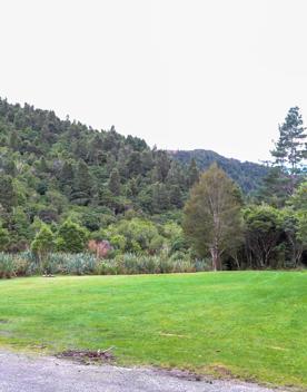 The Kiriwhakapapa Road Tararua Forest Park screen location, featuring walking trails and campsite opportunities in wild, natural landscapes.